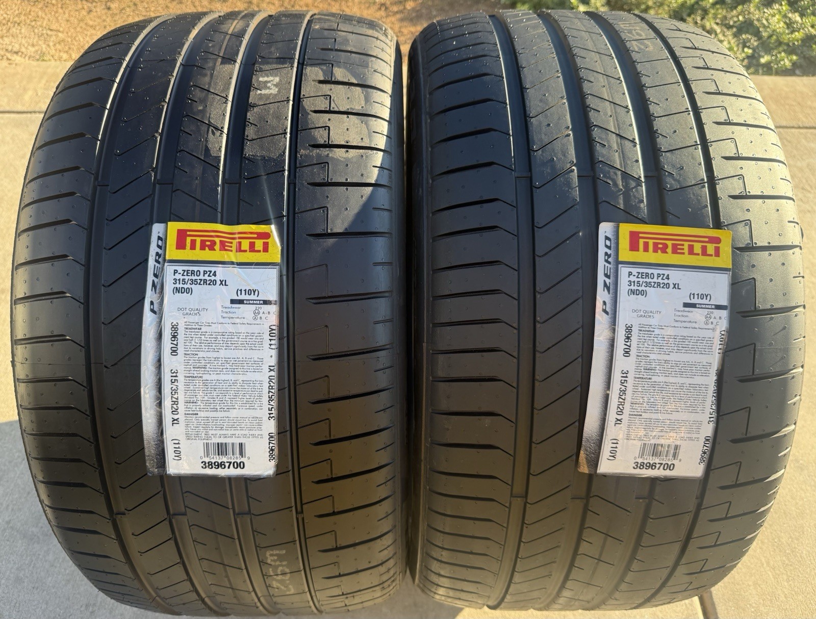 TWO BRAND NEW 315/35ZR20 (110Y) Pirelli P Zero PZ4 ND0 Porsche Panamera Tires