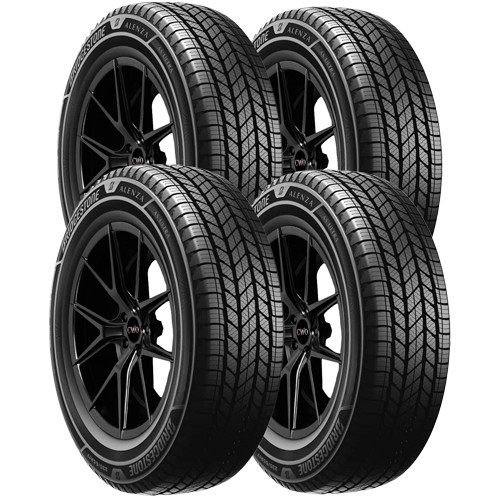 (QTY 4) 255/55R18 Bridgestone Alenza AS Ultra 109W XL Black Wall Tires
