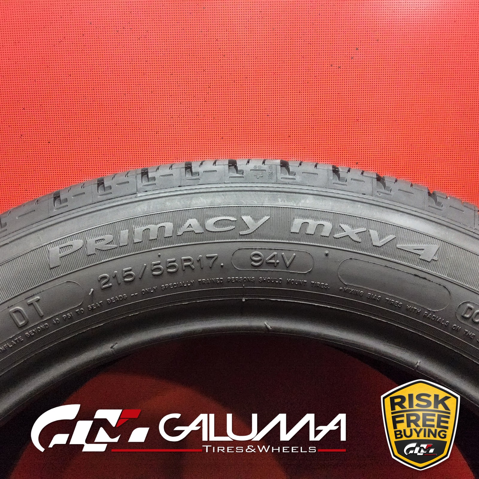 1 Tire Michelin Primacy mxv4 215/55R17 215/55/17 2155517 94V No Repairs #95318