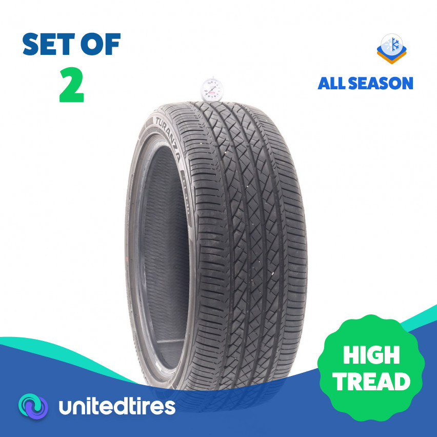 Set of (2) Used 215/45R18 Bridgestone Turanza EL440 89V – 9/32