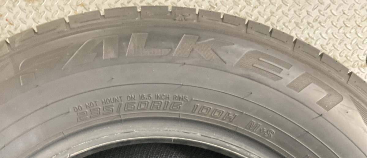 3- Used FALKEN PRO G5 CSV P 235/60R16 100H SL BSW
