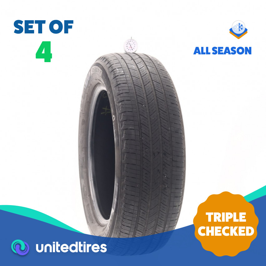 Set of (4) Used 225/60R18 Michelin Primacy A/S 100H – 6-7.5/32