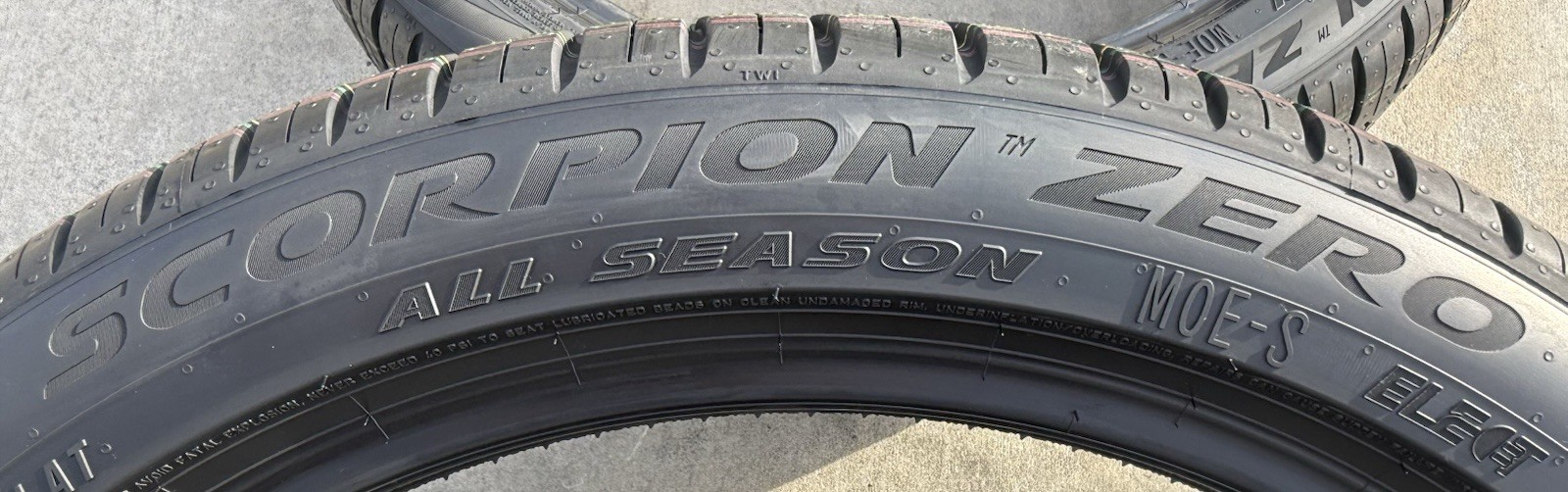 TWO NEW 265/40R21 Pirelli Scorpion Zero A/S MOE-S Run Flat RFT ELECT PNCS Tires