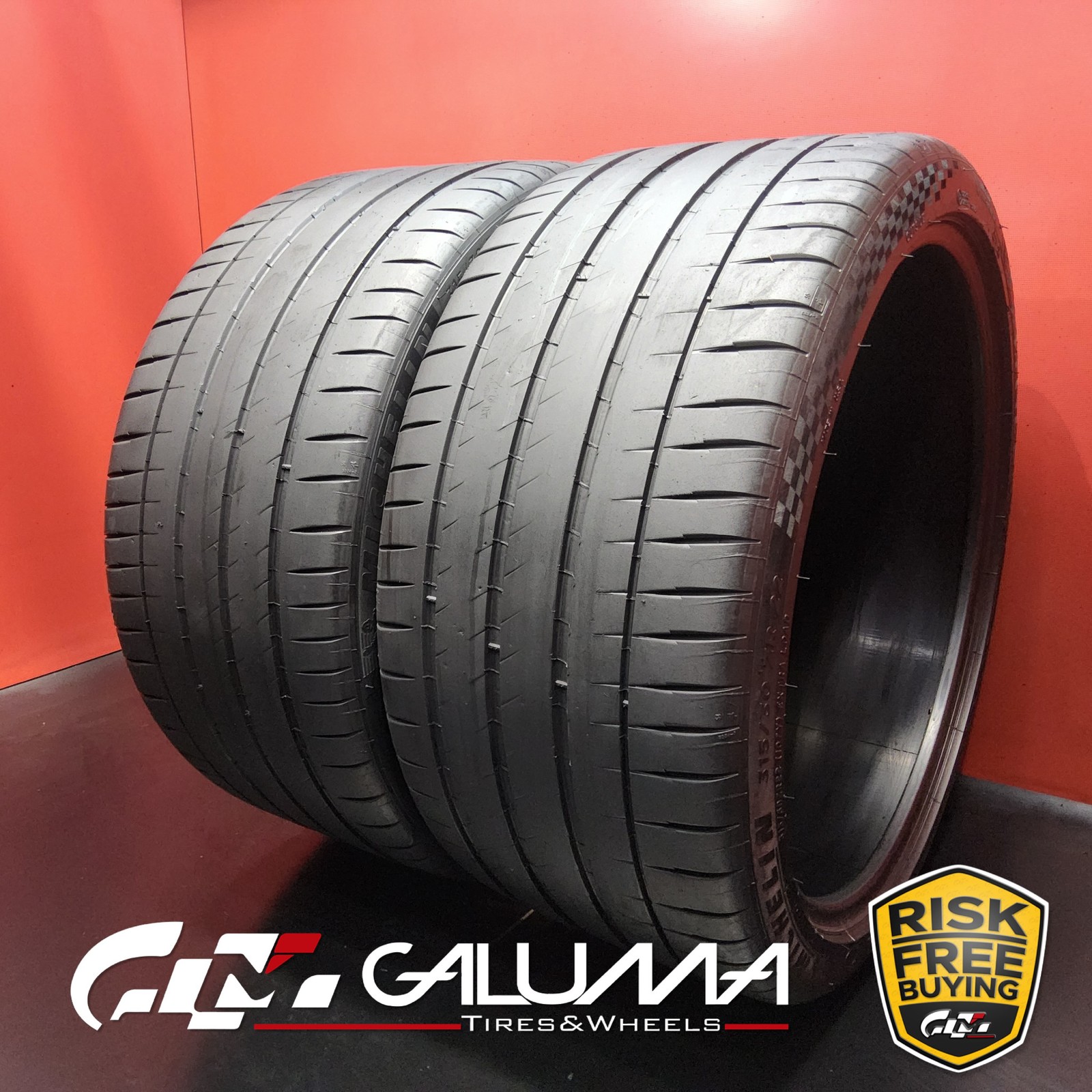 Set of 2 Tires LikeNEW Michelin Pilot Sport 4S ★ XL 315/30ZR22 No Repairs #94102