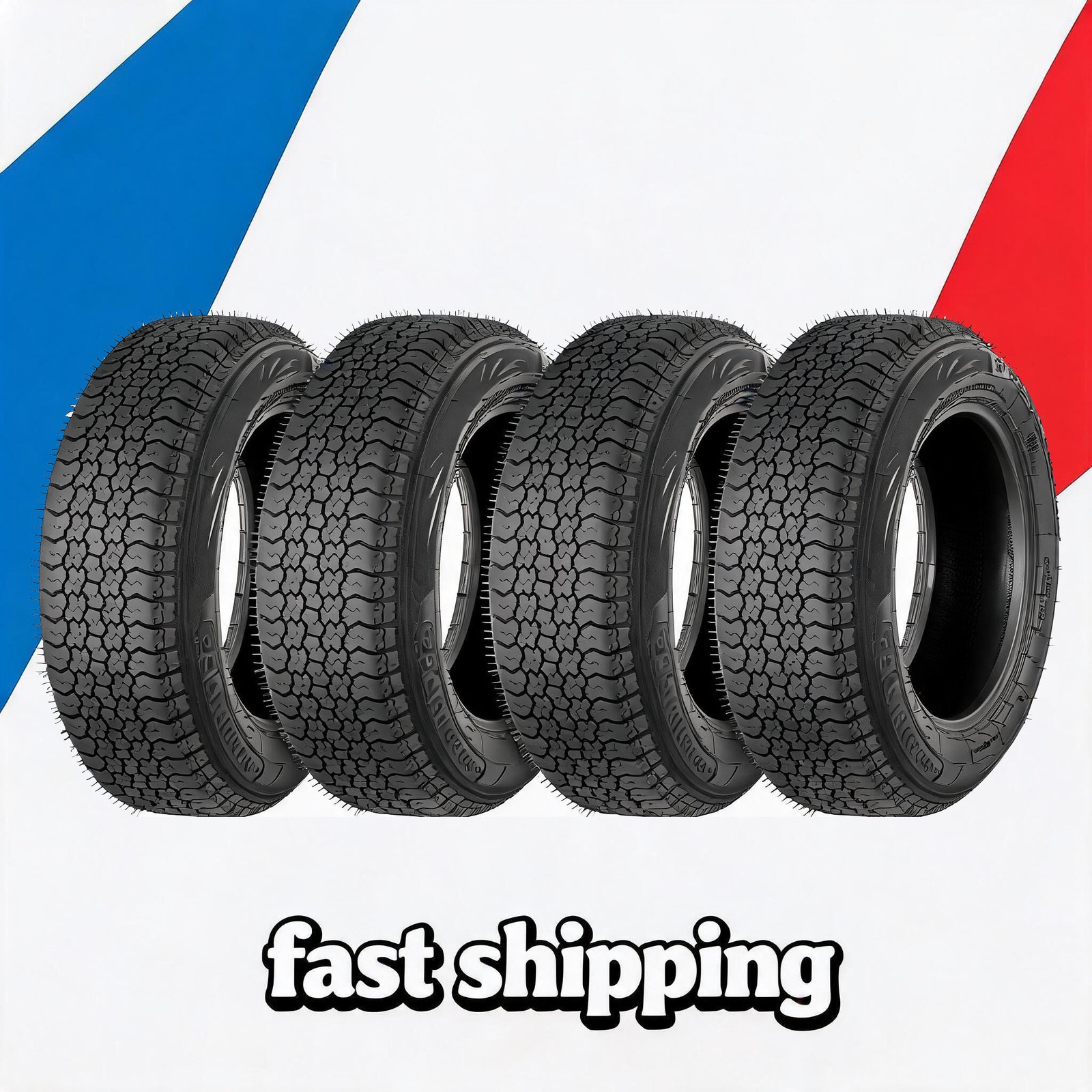 Trailer Tires 6 Ply ST205/75D14 Set Of 4 Heavy Duty 205 75 14 Replacement Tyres
