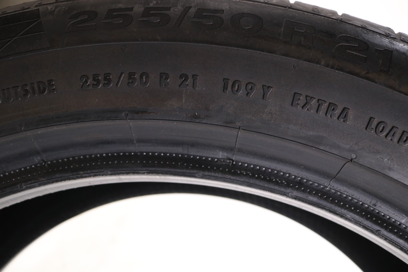 Set of 2 Used 255/50R21 Continental ContiSportContact 5 ContiSilent 109Y 8.5/32