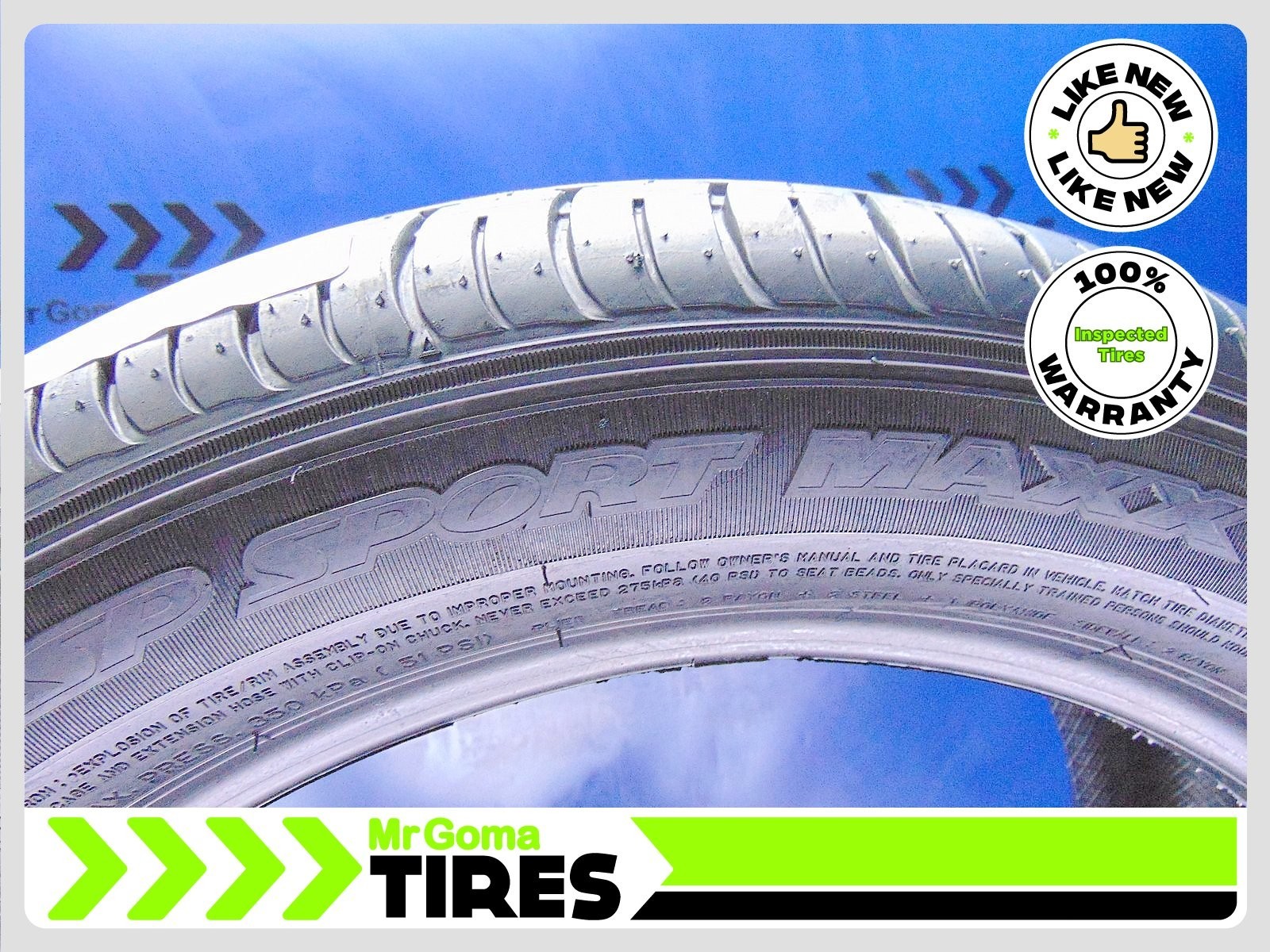 2 USED TIRES DUNLOP SP SPORT MAXX A1 A/S DSST CTT RFT 245/50R19 85%LIFE Run Flat