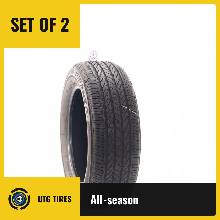 Set of (2) Used 235/60R18 Bridgestone Turanza EL440 103H – 7.5/32