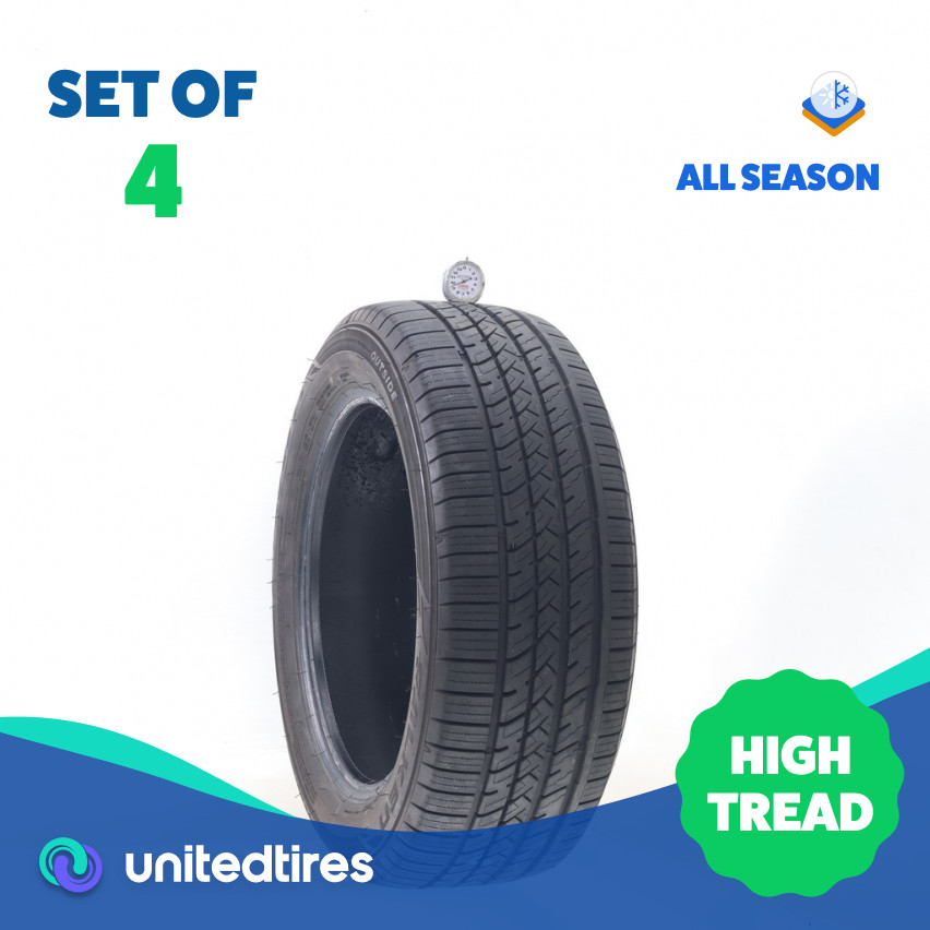 Set of (4) Used 225/55R17 Falken Pro G5 A/S 101H – 9.5-10/32