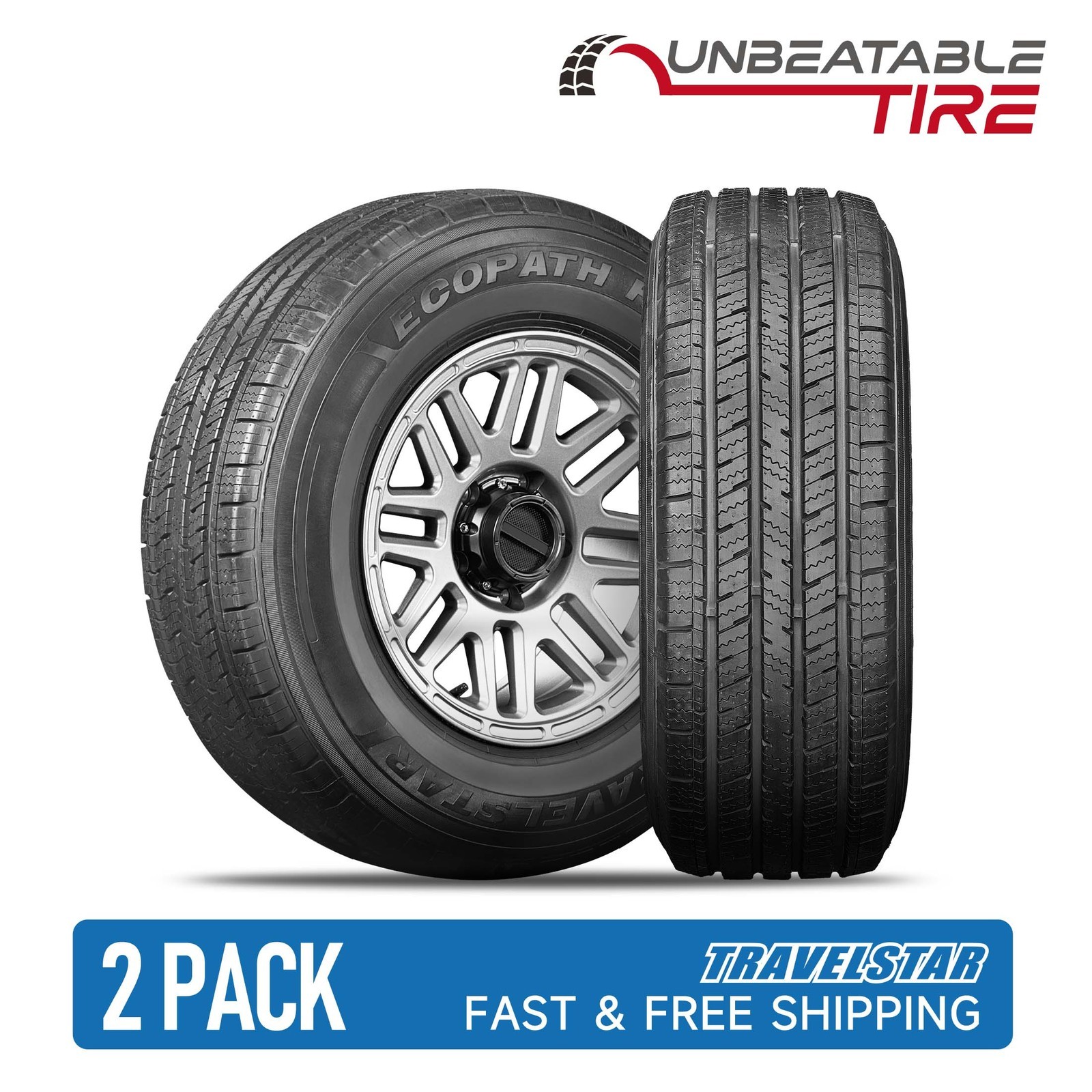 Set of 2 Travelstar EcoPath H/T 265/70R16 112T Highway Terrain SUV Tires