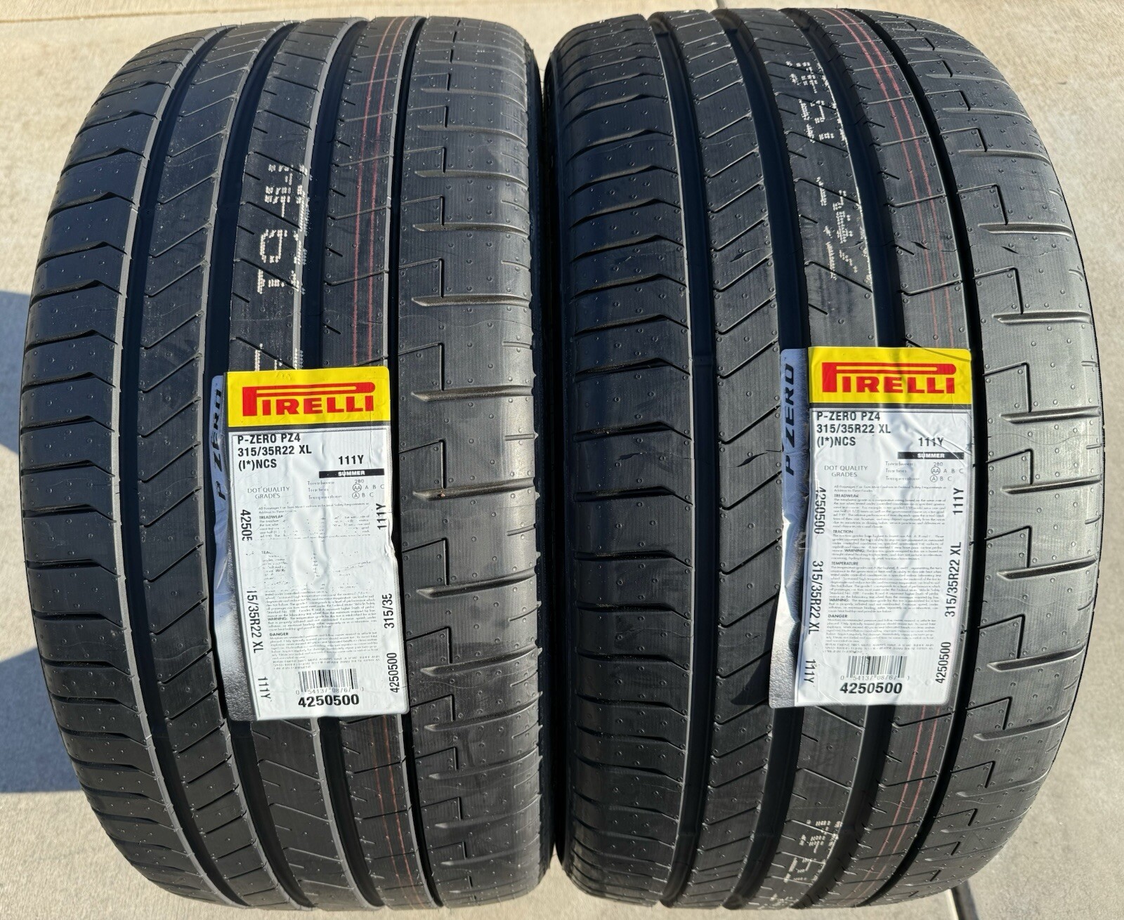 TWO BRAND NEW 315/35R22 111Y Pirelli P Zero PZ4 PNCS Foam BMW XM Hybrid Tires