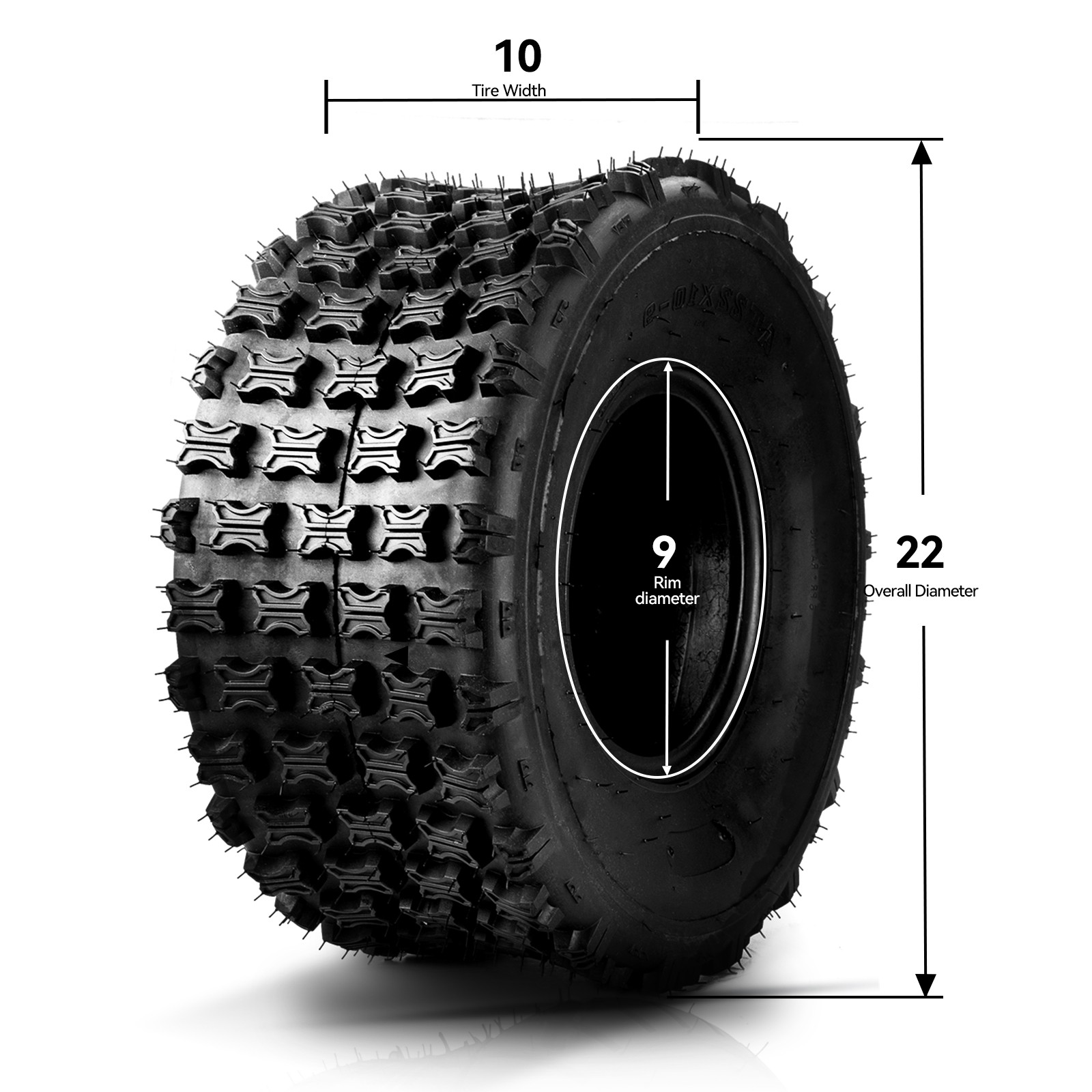 2pcs ATV UTV Tires 6 Ply 22x10x9 22 10 9 22×10-9 All Terrain Tubeless