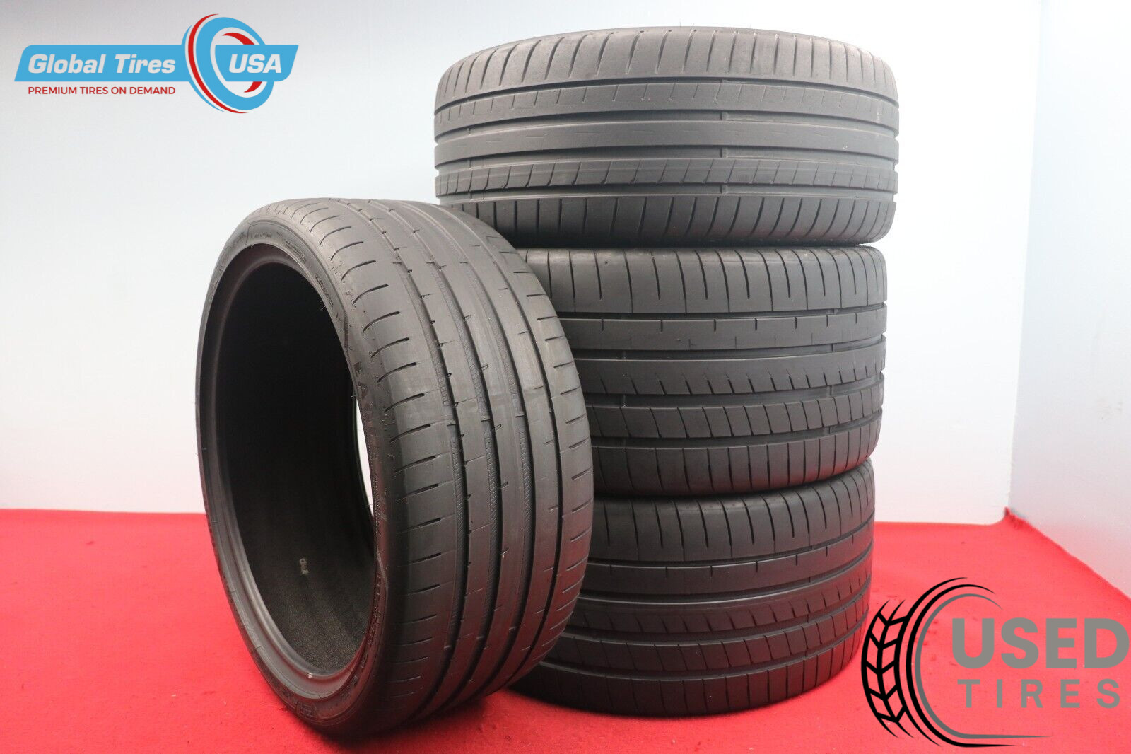 4 Used GoodYear Eagle F1 Asymmetric 3 NFO 305/30ZR21 104Y & 265/35ZR21 101Y