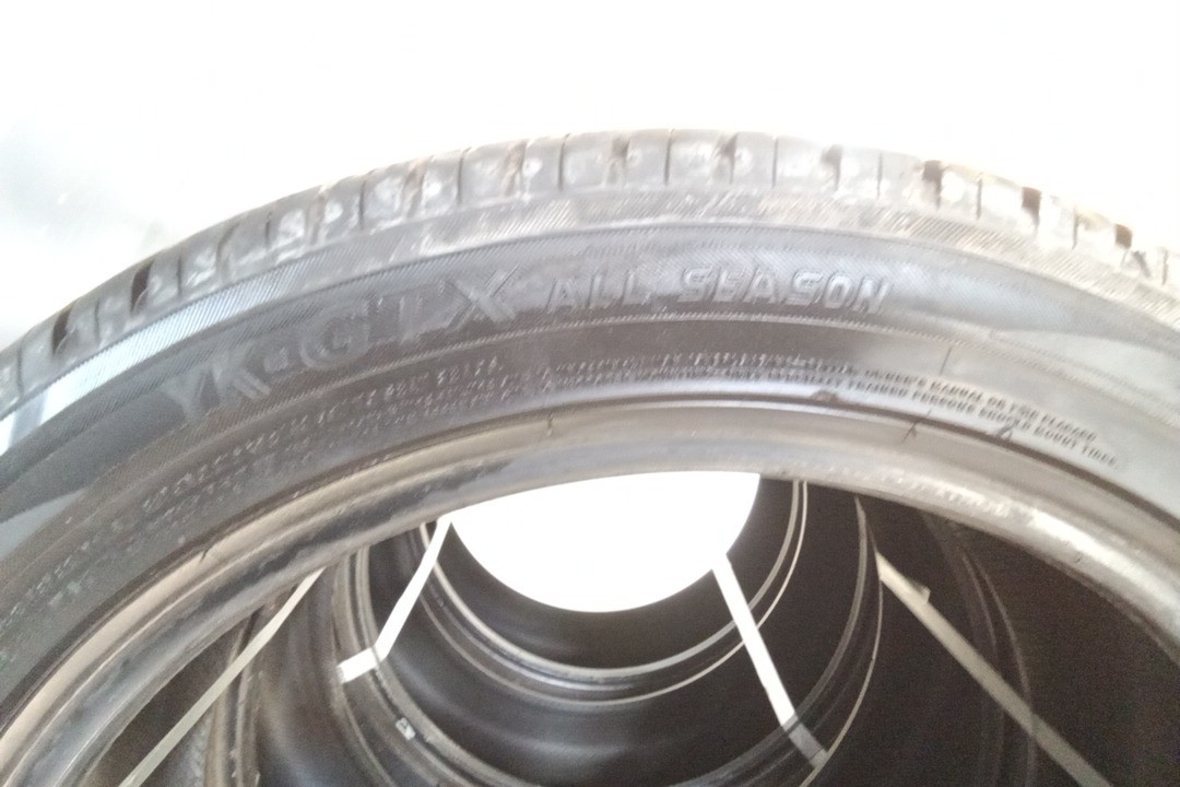 Set of 4 Used 235/45R18 YOKOHAMA YK-GTX ALL SEASON Tires w/ 11/32 Tread