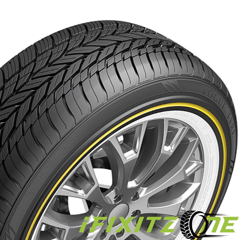 1 Vogue Custom Built Gold Stripe+White Sidewall 245/40R18 97V 60K MILE Warranty