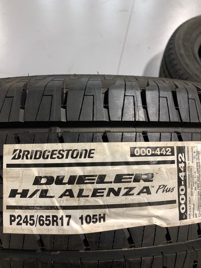1 New 245 65 17 Bridgestone Dueler H/L Alenza Plus All Season Tire