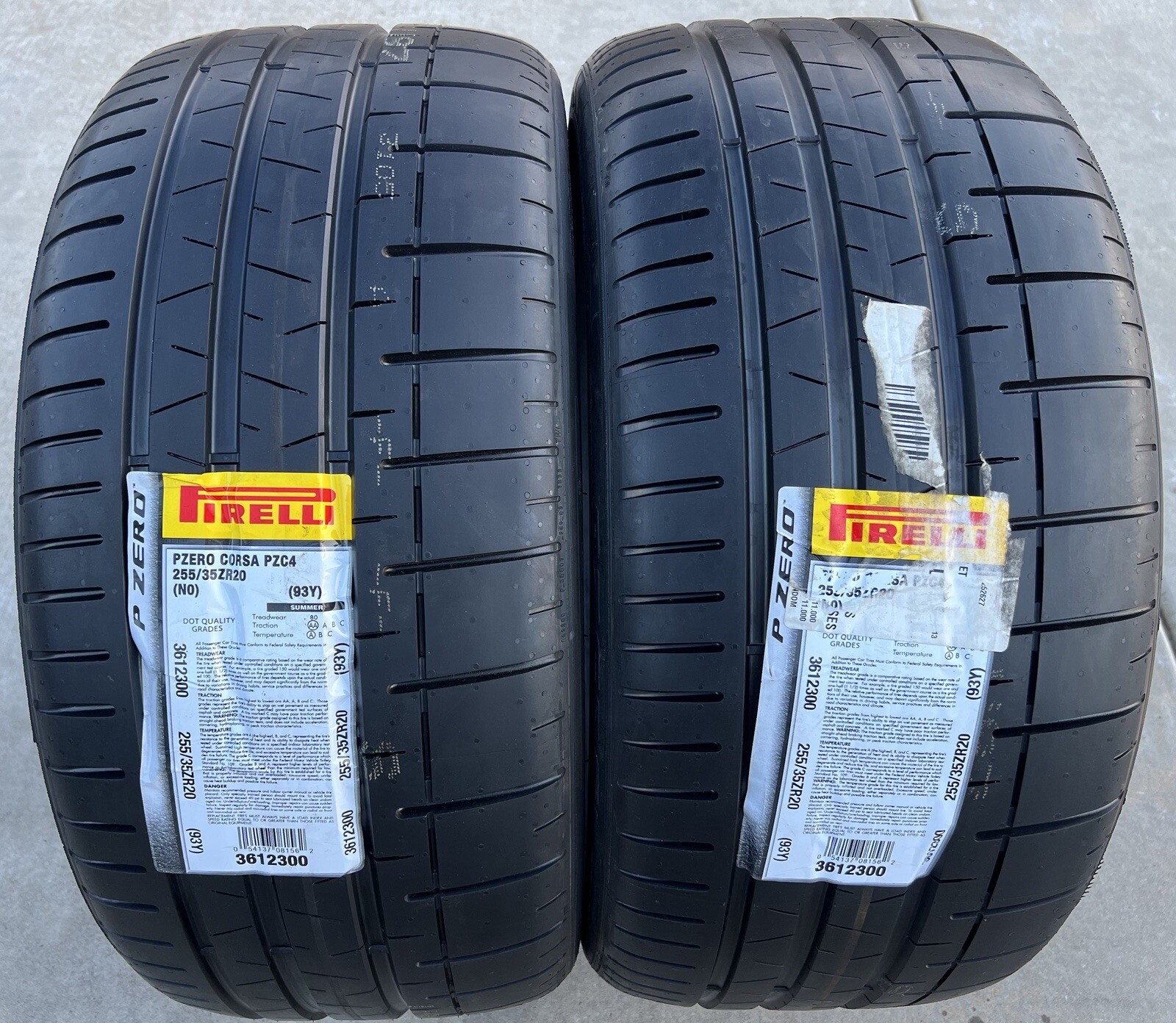 4X NEW Porsche 911 Tires Pirelli P Zero Corsa PZC4 2X 255/35ZR20 & 2X 315/30ZR21