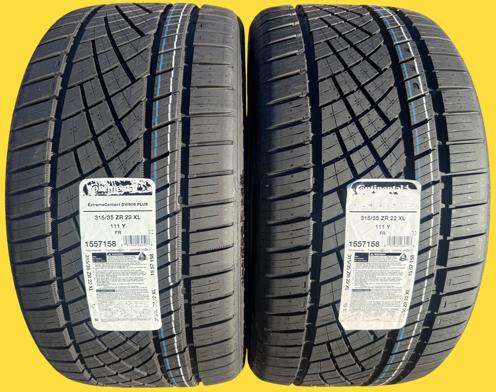 TWO BRAND NEW 315/35ZR22 111Y Continental ExtremeContact DWS 06 Plus DWS06+