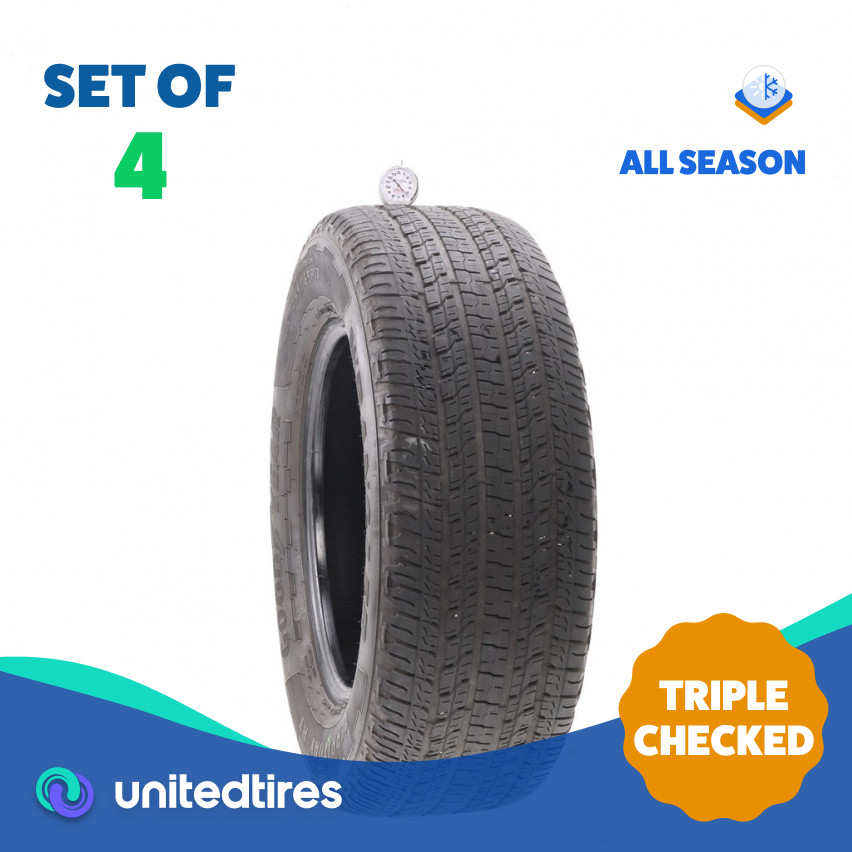 Set of (4) Used 255/65R17 Goodyear Wrangler Territory HT 110T – 5-7/32 (1A756)