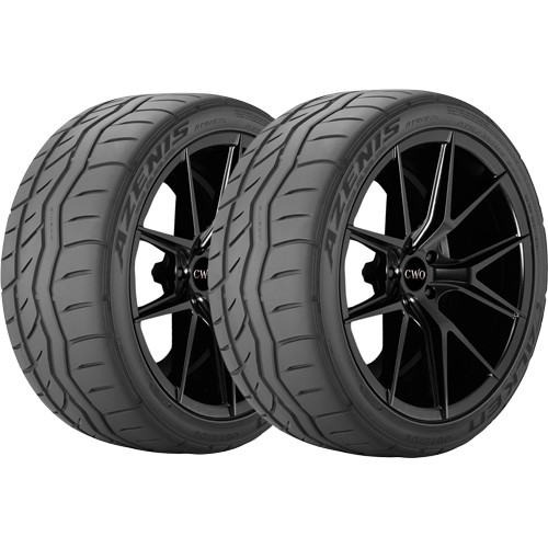 (QTY 2) 215/40R17 Falken Azenis RT615K+ 87W XL Black Wall Tires