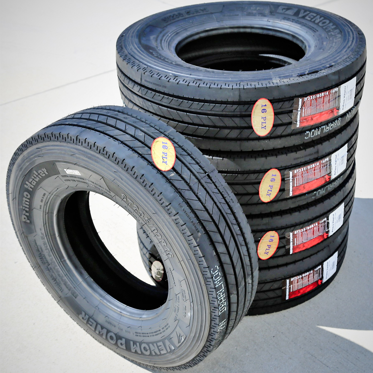 4 Tires Venom Power Primo Hauler All Steel ST 235/80R16 Load H 16 Ply Trailer