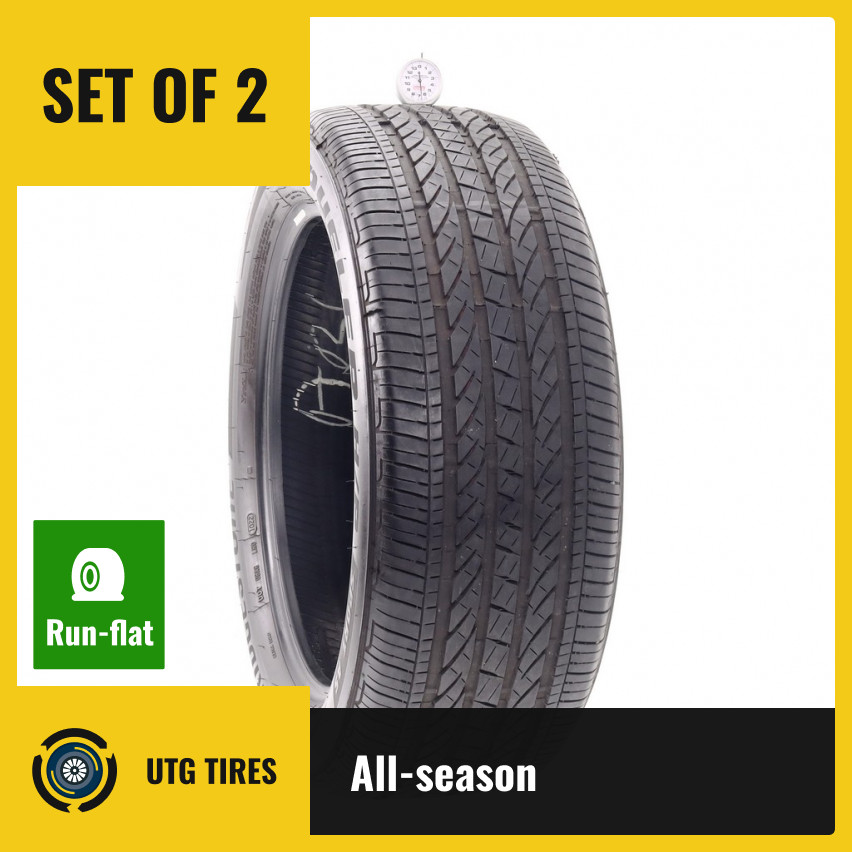Set of (2) Used 245/50R19 Bridgestone Dueler H/P Sport AS RFT 105H – 6.5/32