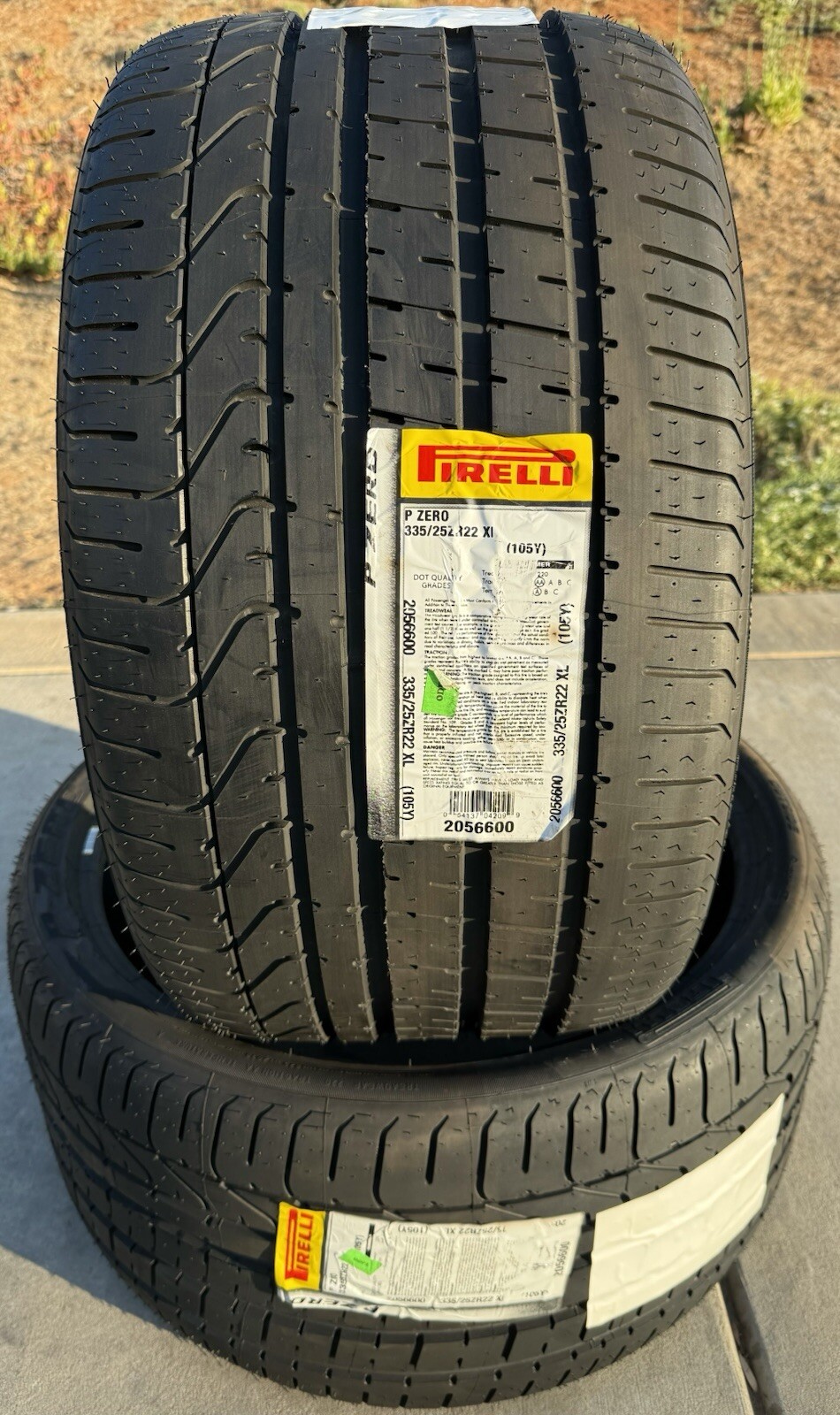 TWO BRAND NEW 335/25ZR22 105Y Pirelli P Zero Tires Like Michelin Pilot Sport 4S
