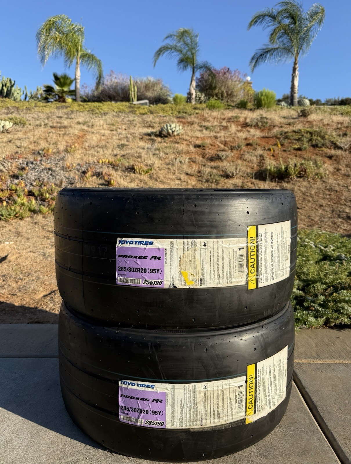 TWO BRAND NEW 285/30ZR20 Toyo Proxes RR Tires Like Michelin Pilot Sport Cup 2!