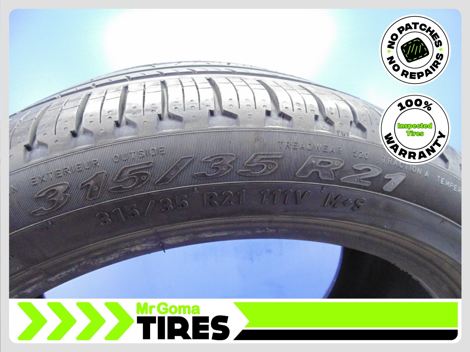 1 PIRELLI SCORPION VERDE AS NO XL 315/35R21 USED TIRE 79% LIFE NO PATCH 3153521