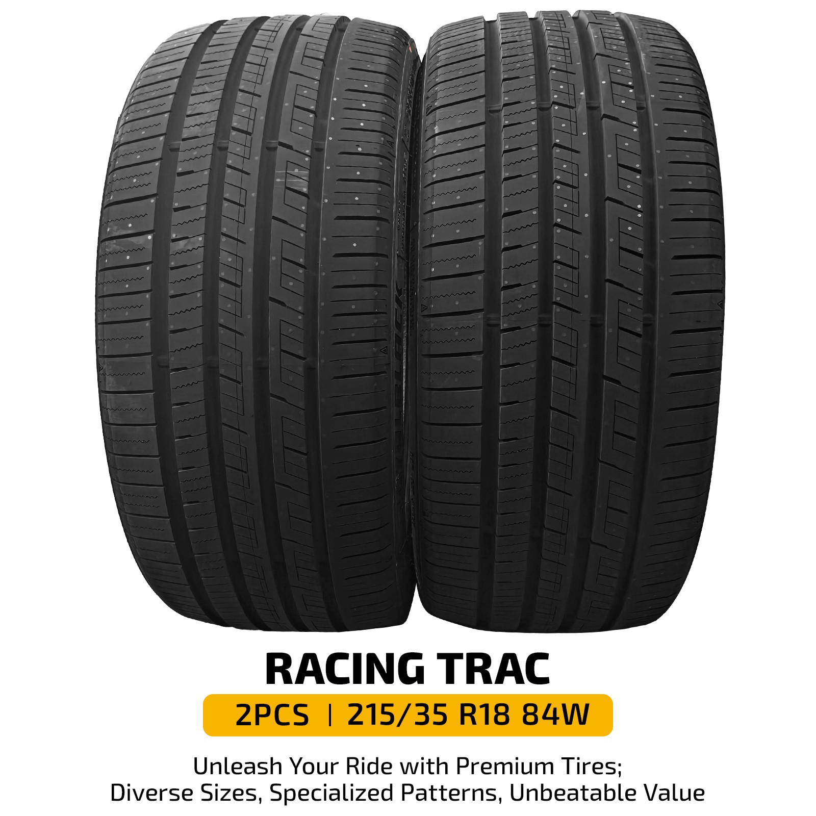 High Quality RACING 215/35ZR18 84W High Performance Pair of Tires for SUVs 7.4mm