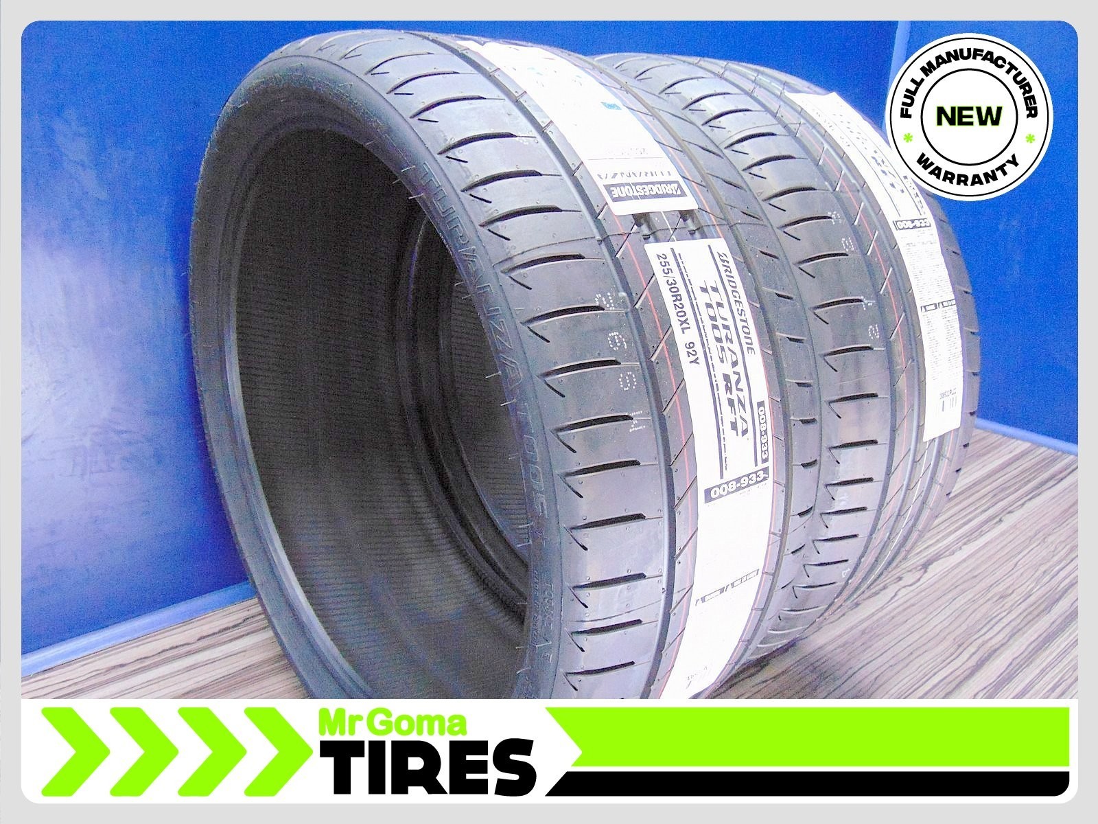 2 BRAND NEW 255/30R20 BRIDGESTONE TURANZA T005 RFT XL TIRES Run flat 2553020