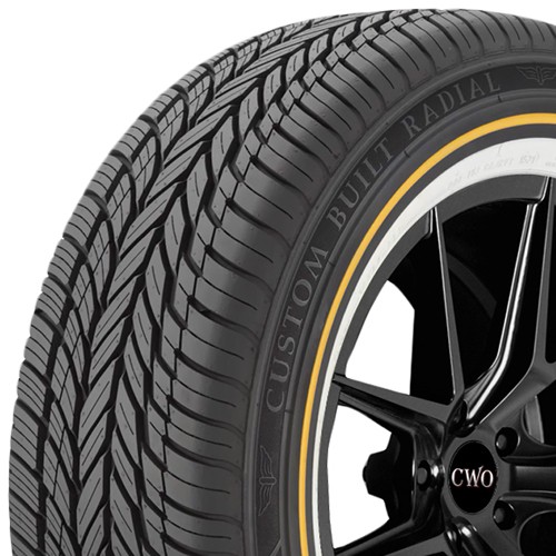 (QTY 4) 235/50R17 Vogue Custom Built Radial 100H XL Gold/White Tires