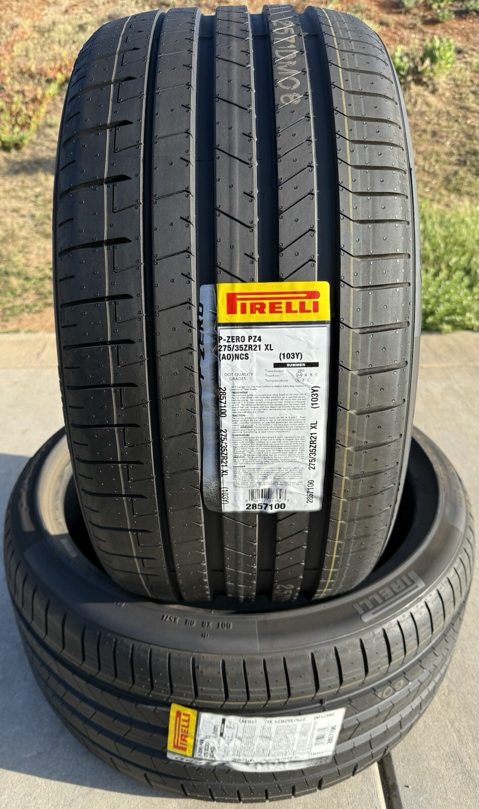 SET of TWO BRAND NEW 275/35ZR21 (103Y) Pirelli P Zero PZ4 Sport PNCS Foam Tires