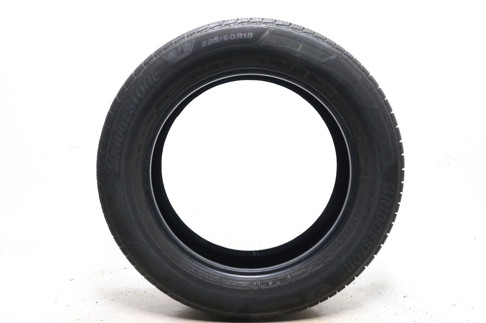 Set of 4 Used 225/60R18 Bridgestone WeatherPeak – 100H – 8-9/32