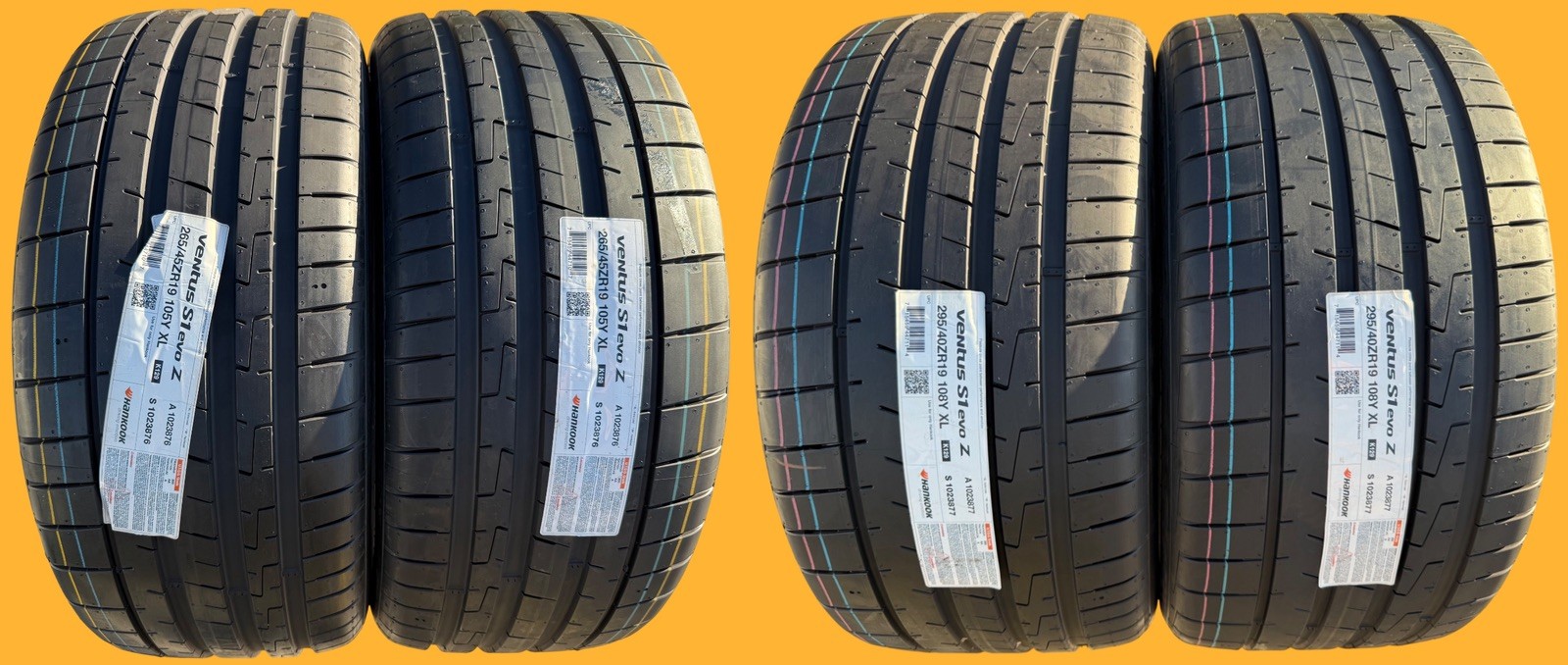 4X NEW Hankook Ventus S1 evo Z Porsche Panamera 2X 265/45ZR19 & 2X 295/40ZR19