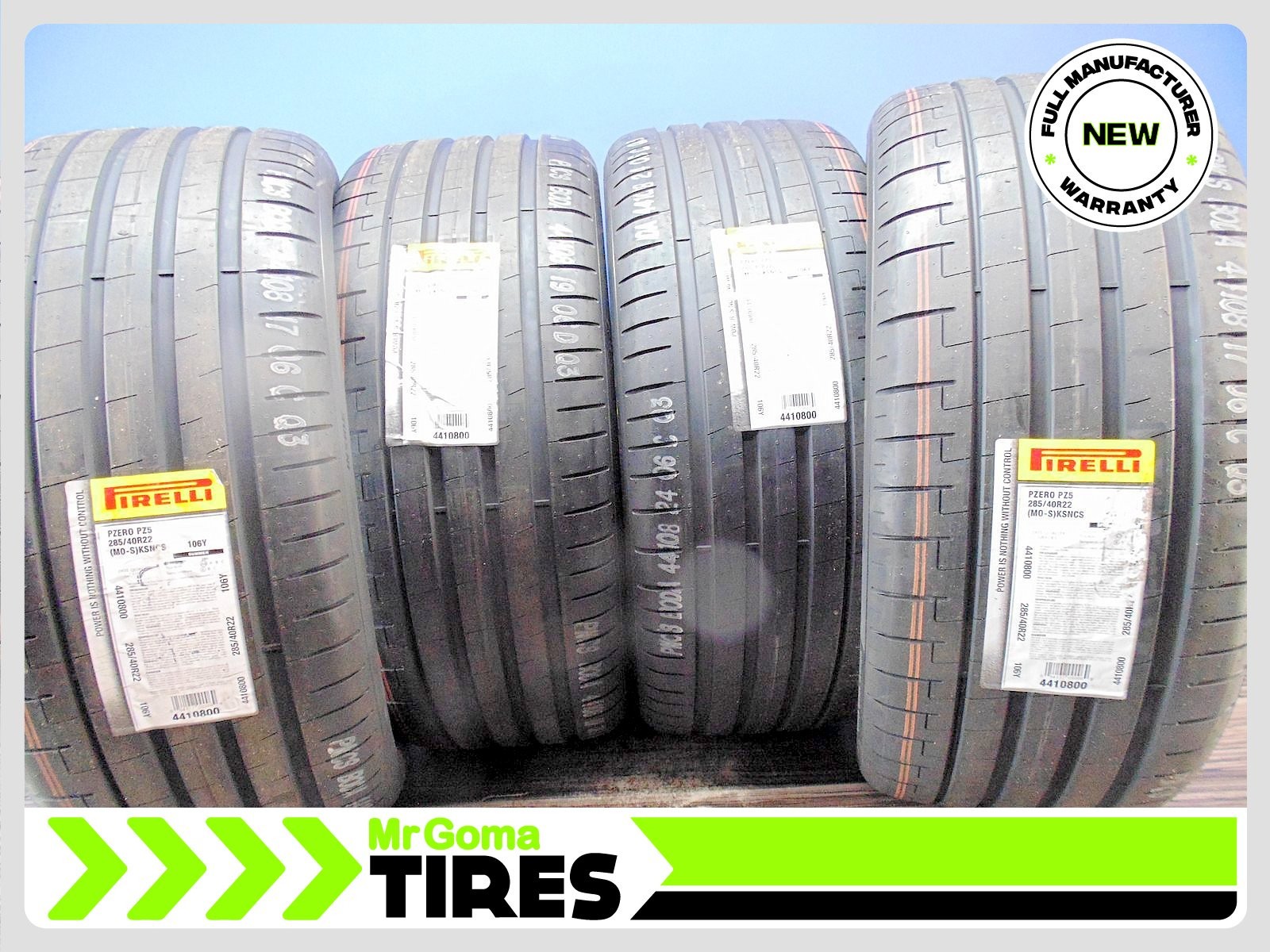 4 NEW 285/40R22 & 325/35R22 PIRELLI P ZERO PZ5 MO-S PNCS STAGGERED MERCEDES