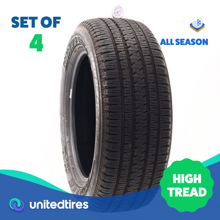Set of (4) Used 275/55R20 Bridgestone Dueler H/L Alenza 113T – 9.5-10.5/32