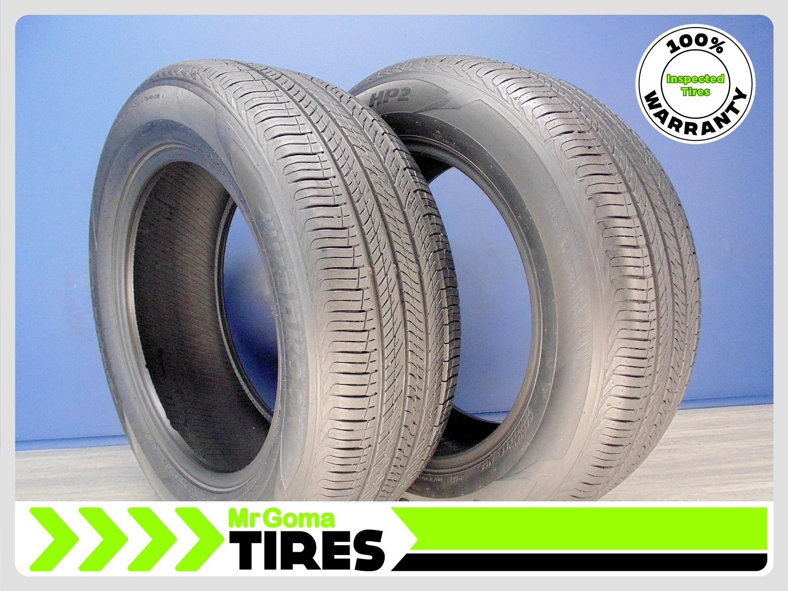 2 HANKOOK DYNAPRO HP2 KONTROL 225/60R17 USED TIRES 7.3/32 TREAD 99H 2256017