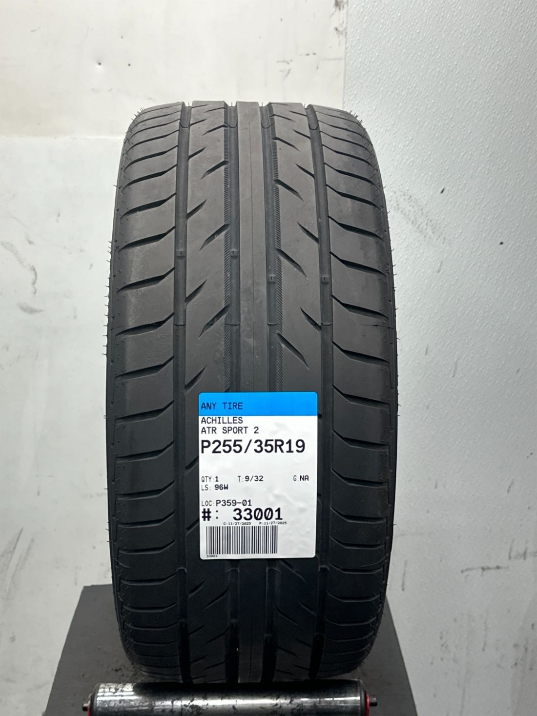 1 Used P255/35R19 Achilles ATR Sport 2 96 W – 9/32
