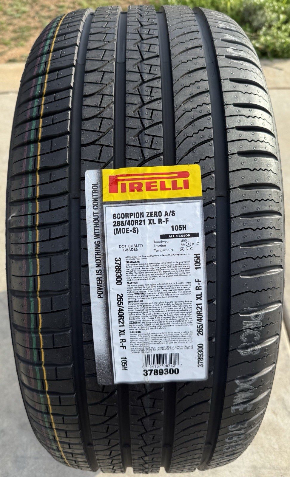 TWO NEW 265/40R21 Pirelli Scorpion Zero A/S MOE-S Run Flat RFT ELECT PNCS Tires