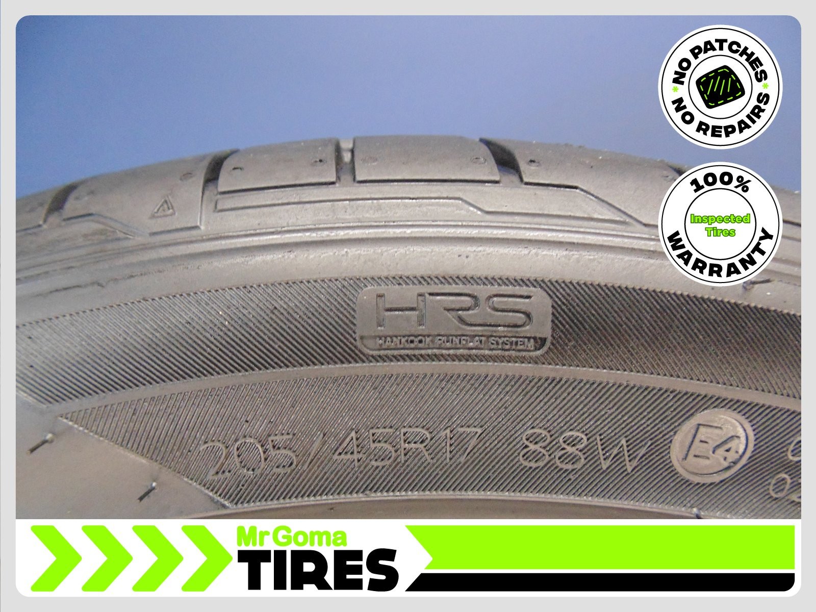 1 HANKOOK VENTUS S1 EVO3 HRS RSC RFT XL 205/45R17 USED TIRE 7.6/32 TREAD RUNFLAT