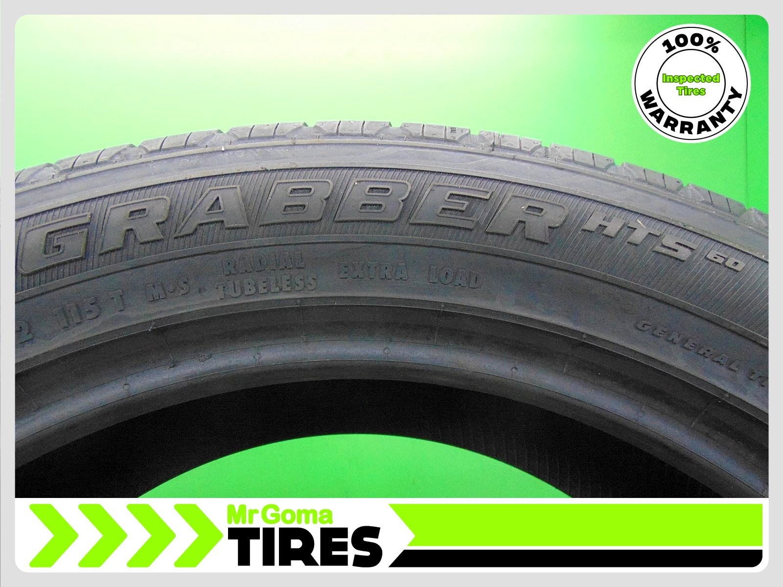1 275/50R22 USED TIRE GENERAL GRABBER HTS 60 8.0/32 TREAD 2755022 115T