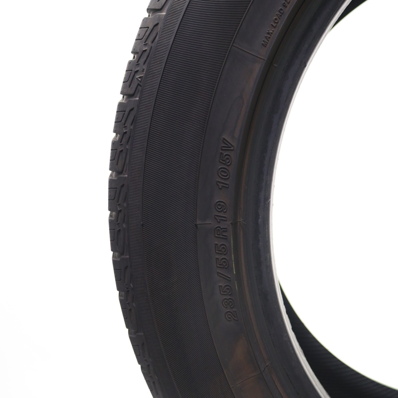 Set of 2 Used 235/55R19 Yokohama YK-CTX – 105V – 6.5-7/32 No Repairs