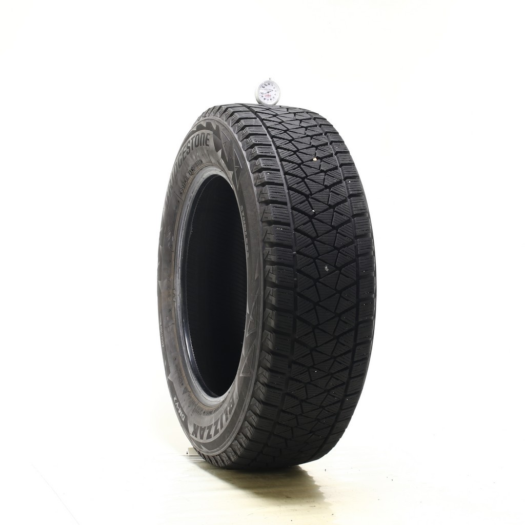 Set of (4) Used 225/65R17 Bridgestone Blizzak DM-V2 102S – 9.5-11/32