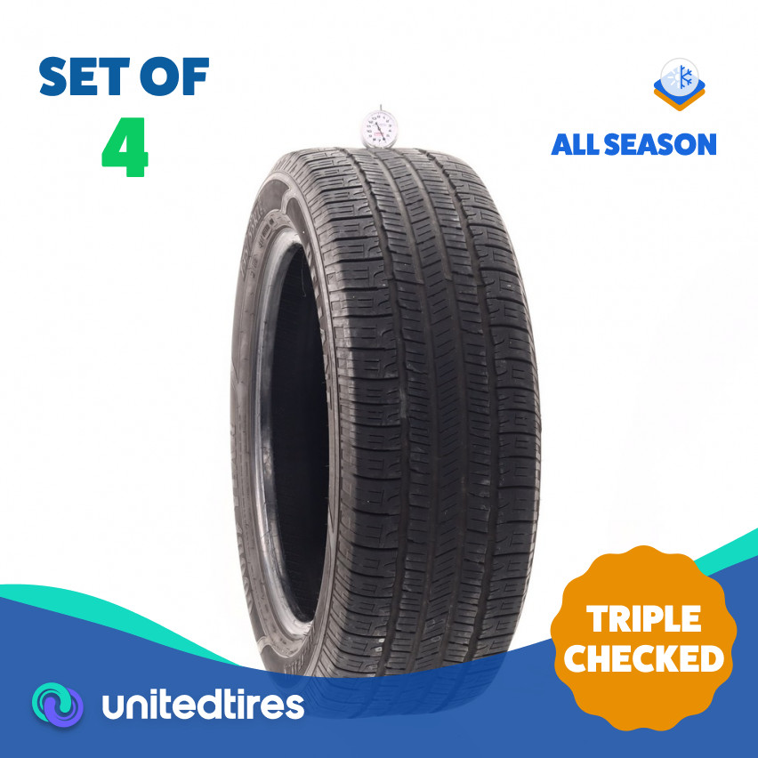 Set of (4) Used 235/55R19 Goodyear Reliant All-season 101V – 6-7.5/32
