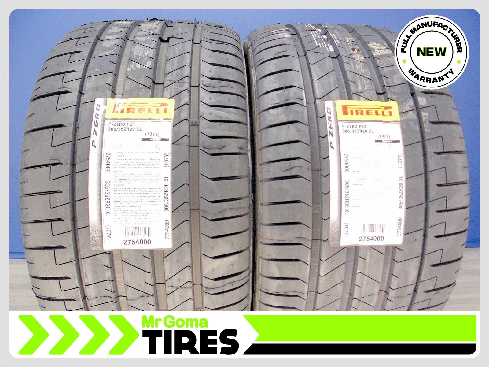 2 BRAND NEW PIRELLI P ZERO TM PZ4 XL 305/35ZR20 USED TIRES 107Y 23053520