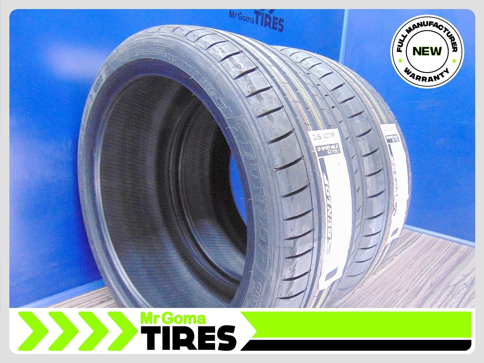 SET OF 2 NEW 245/40R19 DUNLOP SP SPORT MAXX GT DSST RFT TIRES 94Y BMW Run flat
