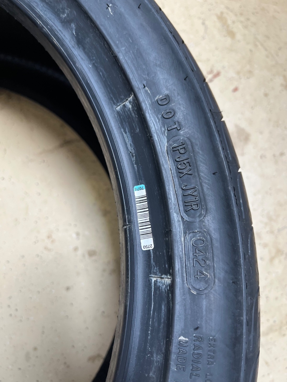 1 – NEW 245/40ZR20 (99Y) M+S Goodyear Eagle Exhilarate – 6182