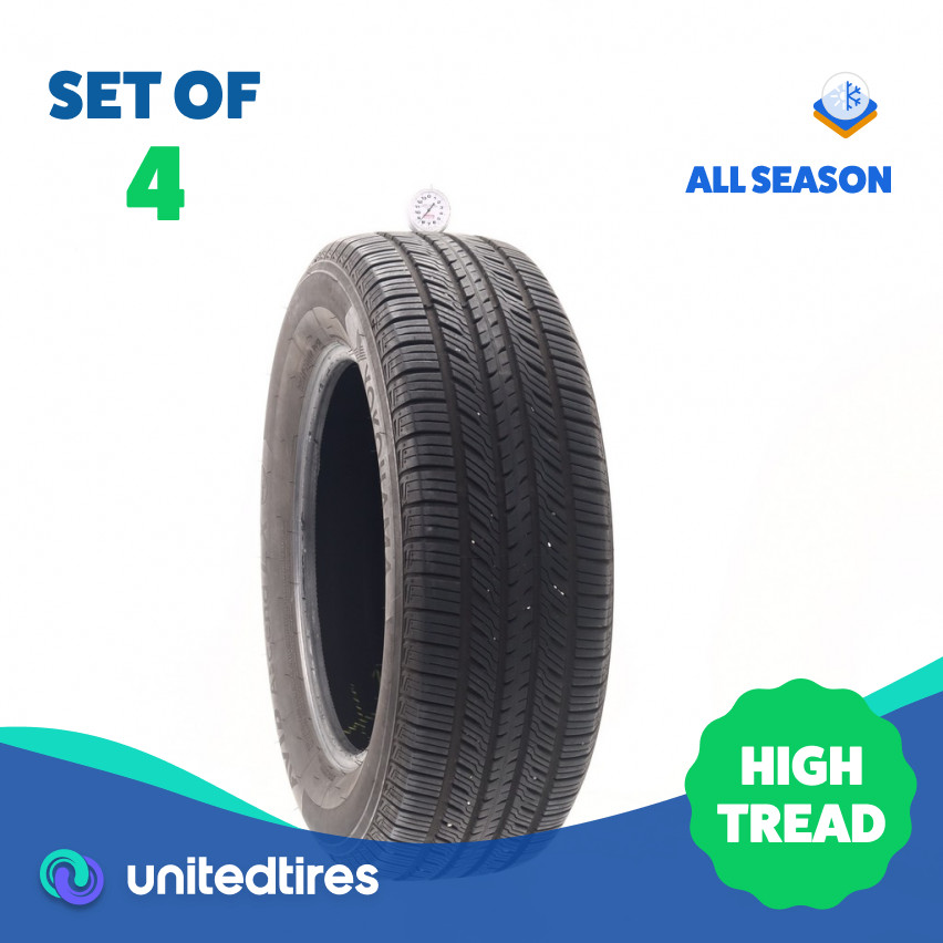 Set of (4) Used 225/65R17 Yokohama Avid Ascend LX 102H – 8.5-9.5/32