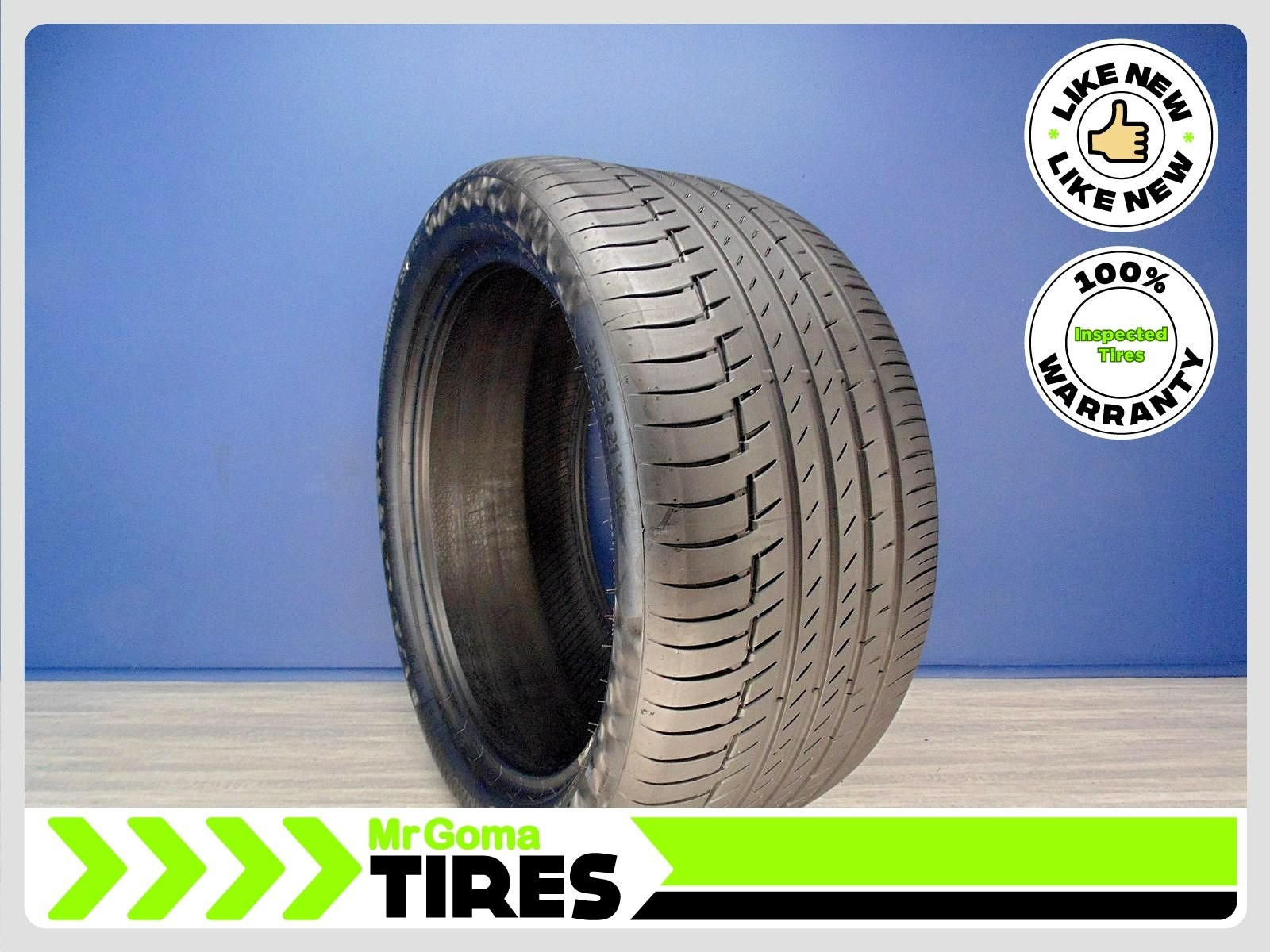 1 CONTINENTAL PREMIUMCONTACT 6 SSR RSC RFT XL 315/35R21 USED TIRE 7.6/32 TREAD